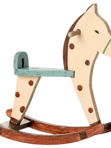 Maileg Rocking horse, Mouse - Spotted