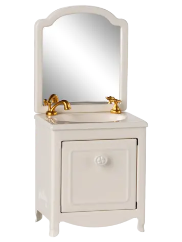 Maileg Sink dresser, Mouse - Off white