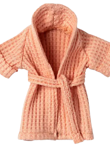 Maileg Bathrobe - Coral, Dad/Mum Mouse