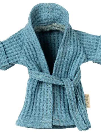 Maileg Bathrobe - Dusty Blue, Dad/Mum Mouse