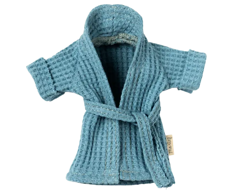 Maileg Bathrobe - Dusty Blue, Dad/Mum Mouse