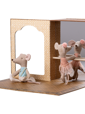 Maileg Ballet Mice in Dance Studio, Little Sis and Bro