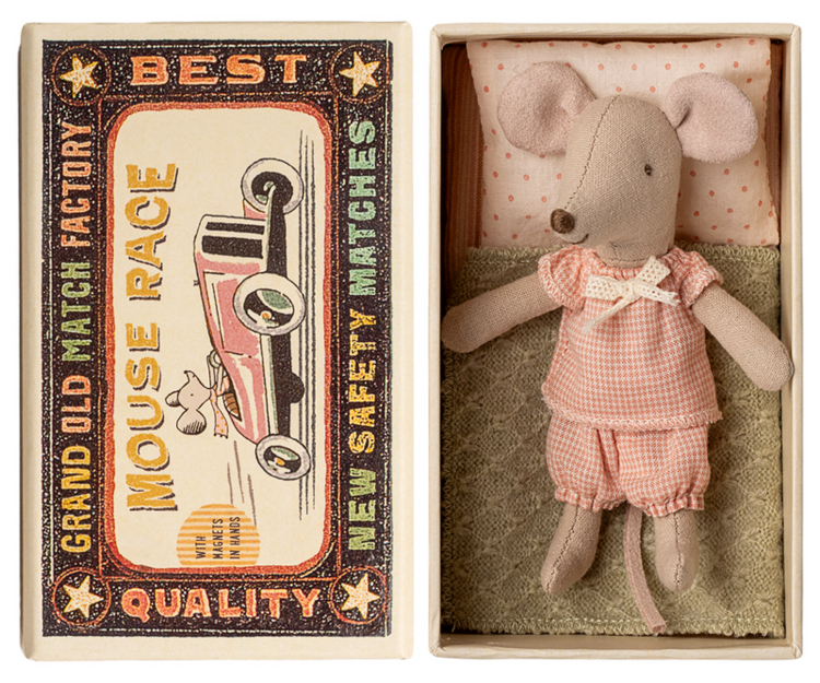 Maileg Little Sister, Mouse in Matchbox