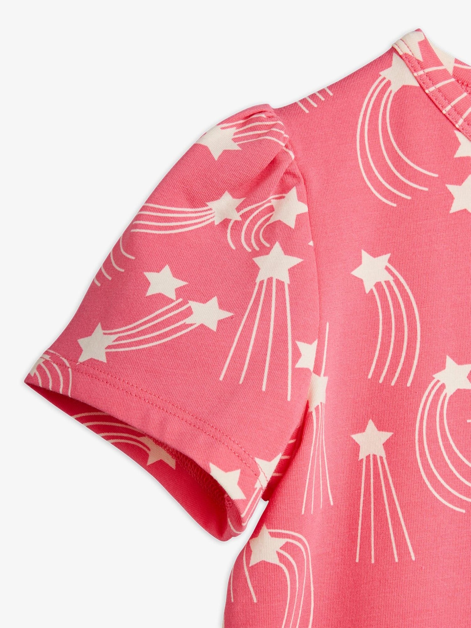 Mini Rodini Starfall Print Puff Sleeve Top - Yellow Turtle