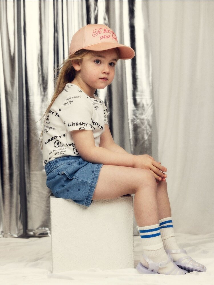 Mini Rodini Dotted Denim Shorts