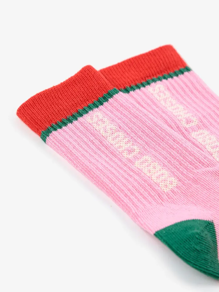 Bobo Choses Color Block Long Socks - Pink