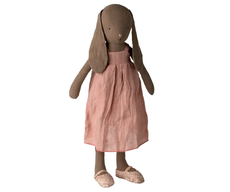 Maileg Bunny, Size 4 - in Dress & Shoes - BROWN