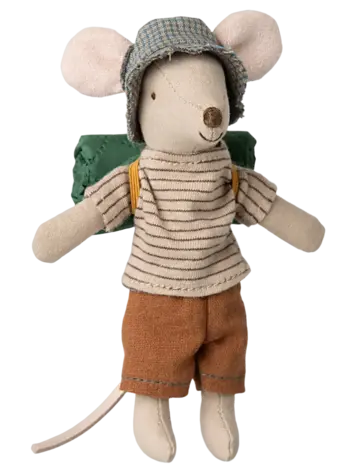 Maileg Hiker Mouse, Big Brother - THIN BROWN STRIPE