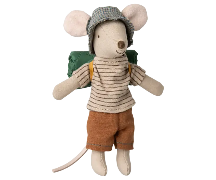Maileg Hiker Mouse, Big Brother - THIN BROWN STRIPE