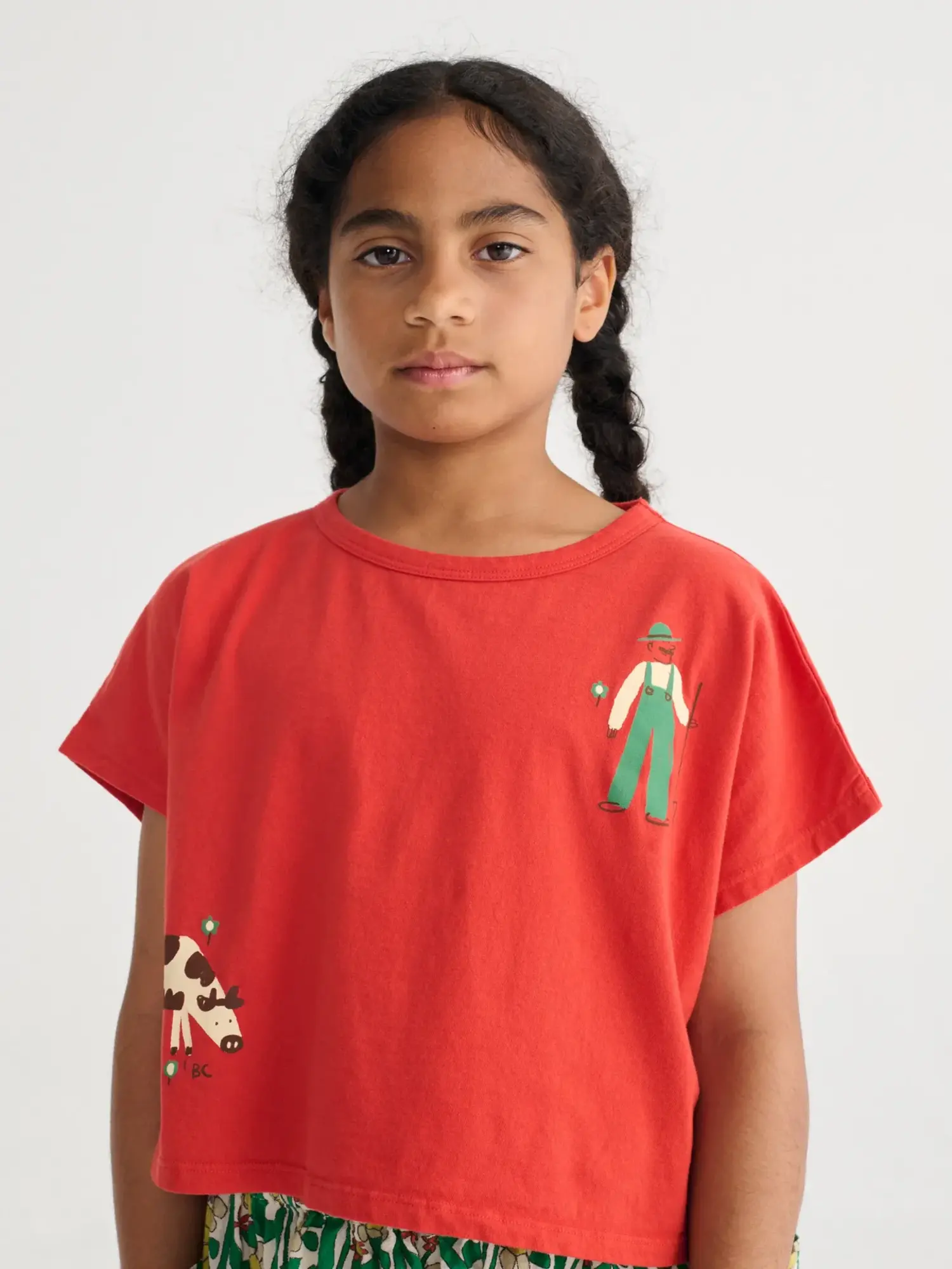 トップス bobooooo Bobo Choses Farm Adventure cropped T‑shirt - Yellow Turtle