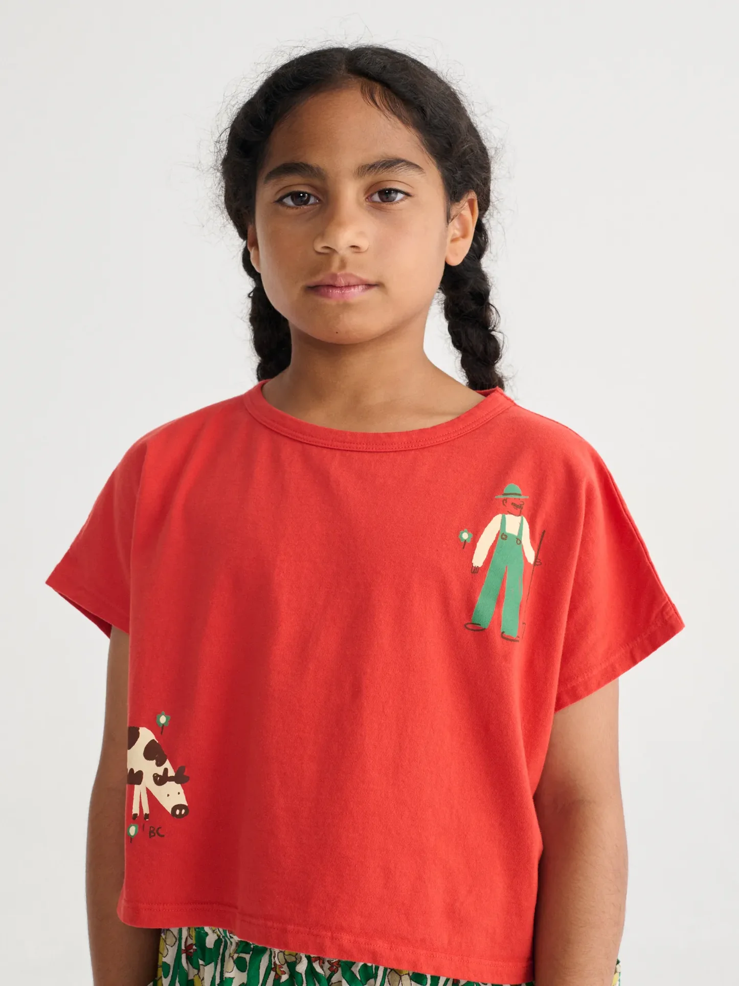 Bobo Choses Farm Adventure cropped T‑shirt - Yellow Turtle