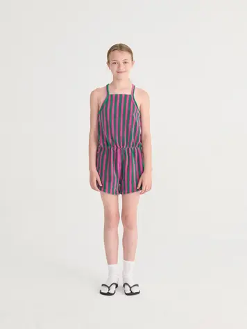 Bobo Choses Striped terry cloth playsuit