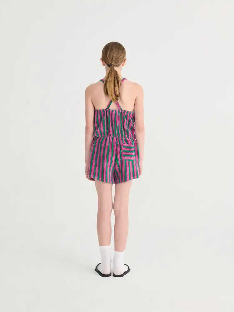 Bobo Choses Striped terry cloth playsuit