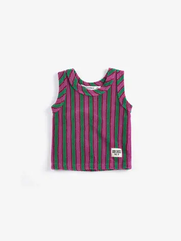 Bobo Choses Striped terry cloth tank top
