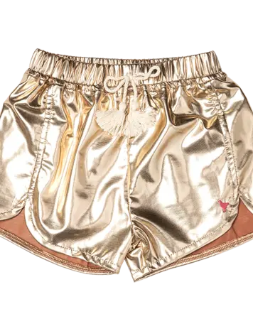 Pink Chicken Girls Millie Metallic Short- Gold