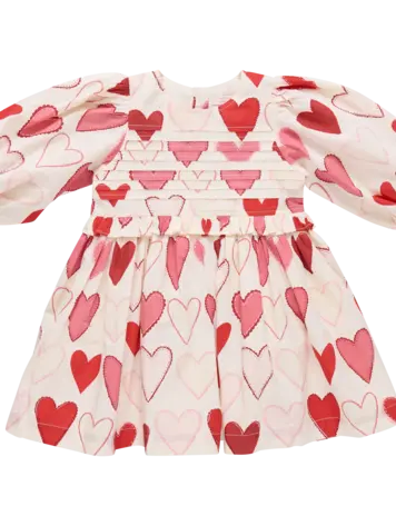 Pink Chicken Girls Renee Dress- Gradient Hearts