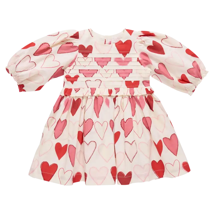 Pink Chicken Girls Renee Dress- Gradient Hearts