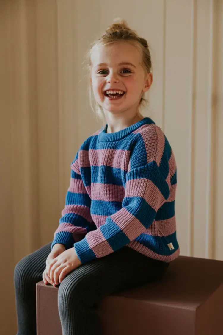 Yuki Yuki Stripes Knit Sweater - CANDY