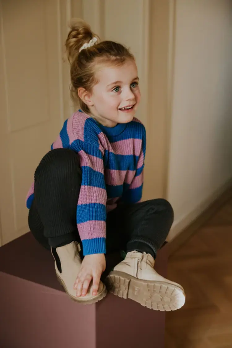 Yuki Yuki Stripes Knit Sweater - CANDY