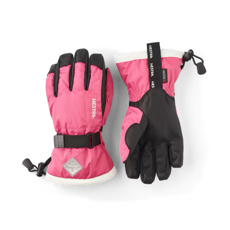 Hestra Gauntlet CZone Jr. Glove-Fuchsia & ivory