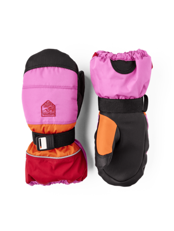 Hestra Kids' CZone - mitt- Cerise/light orange
