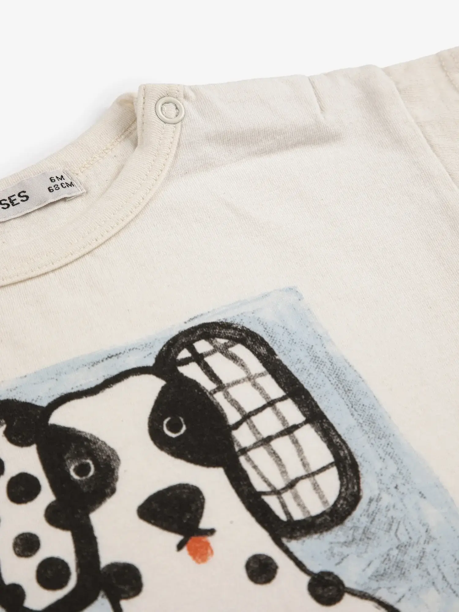 Bobo Choses Baby Van Dog T-Shirt - WHITE - Yellow Turtle