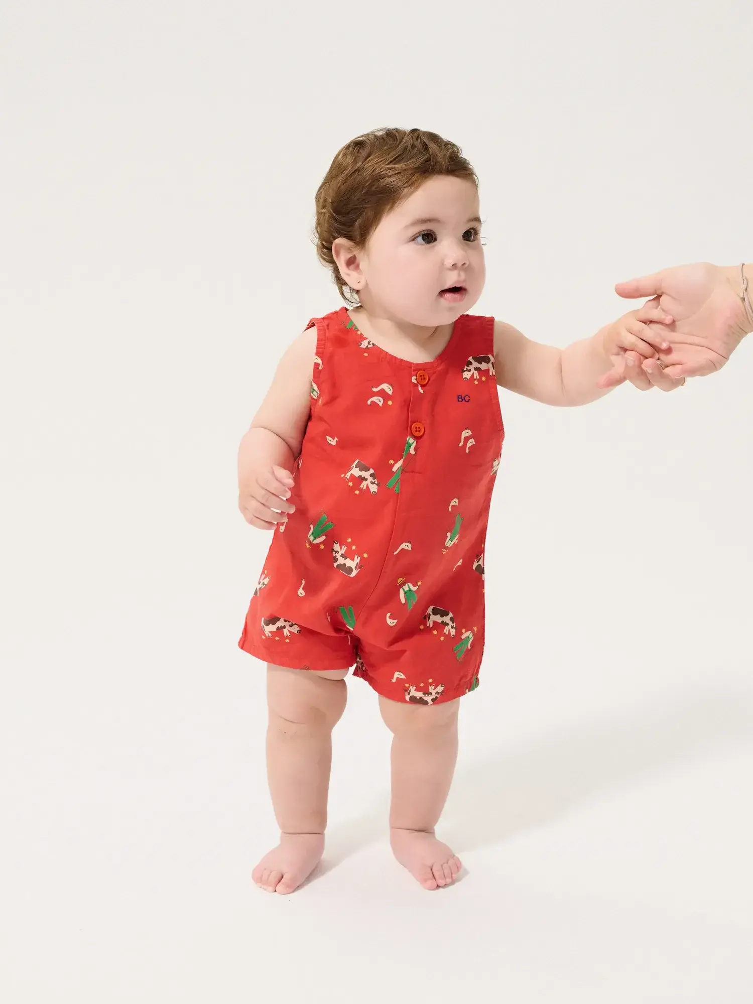 ロンパース・カバーオール bobo choses farm adventure playsuit 12M Bobo Choses Farm Adventure all over playsuit - Yellow Turtle