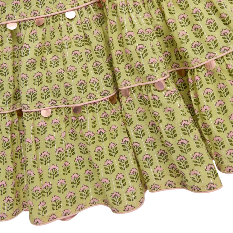 Pink Chicken Girls Peachy Dress - Green Prairie