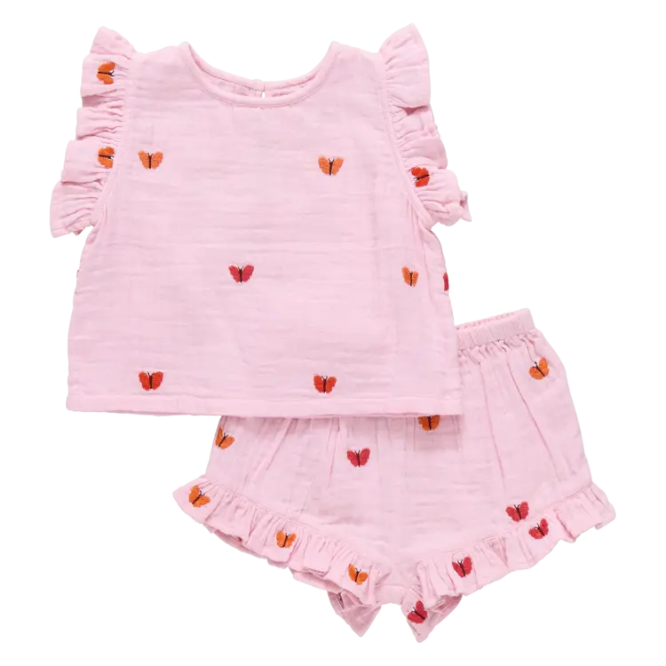 Pink Chicken Girls Roey 2pc Set - Butterfly
