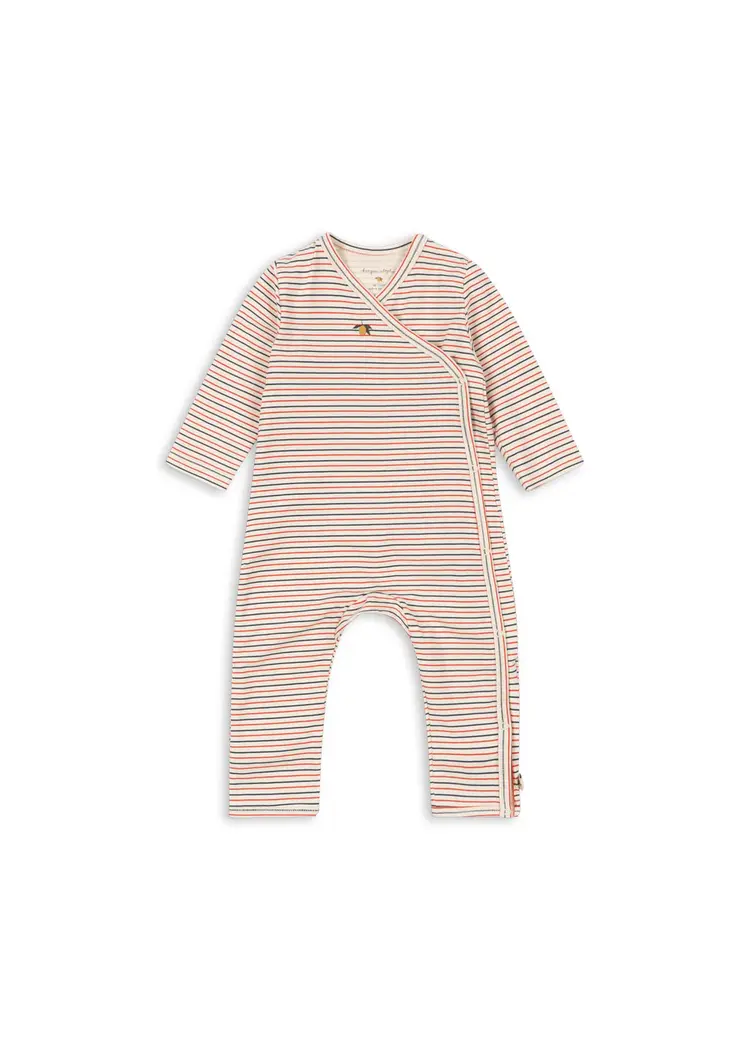 Konges Sløjd Basic Newborn Onesie - stripe tricolore petit