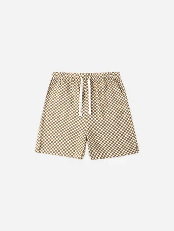 Rylee + Cru Perry Short Ocre Check