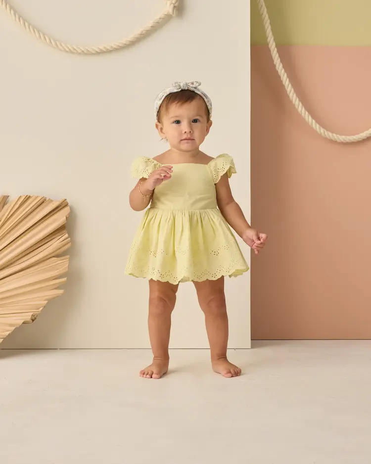 Rylee + Cru Remi Romper Citron