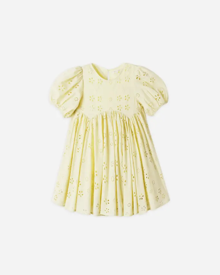 Rylee + Cru Rose Dress Citron