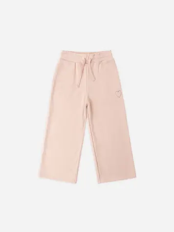 Rylee + Cru Wide Leg Sweatpant Blush