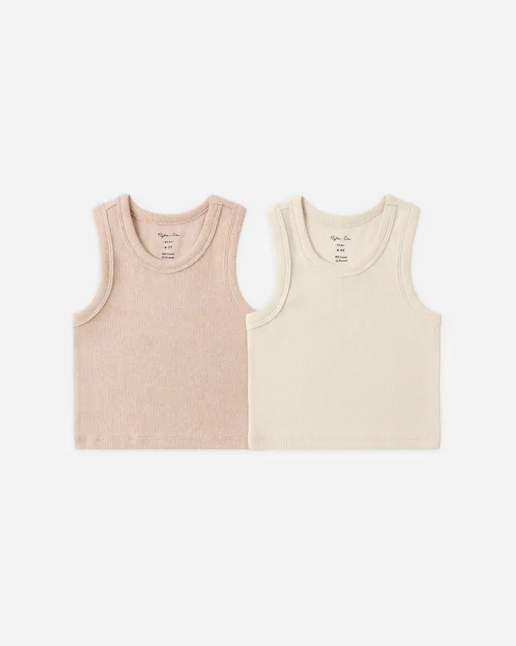 Rylee + Cru Ribbed Tank Set 2pk