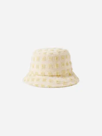 Rylee + Cru Bucket Hat Butterscotch Grid S/M