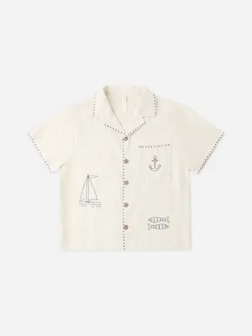 Rylee + Cru Lapel Collar Shirt Sailor