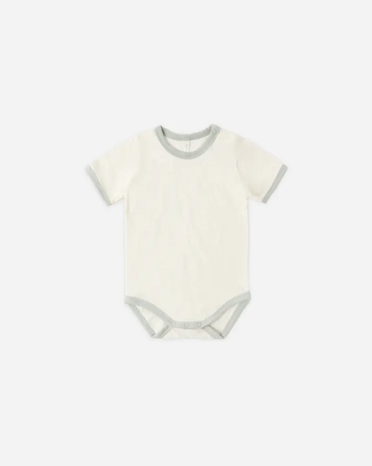 Rylee + Cru Ringer Bodysuit Seafoam