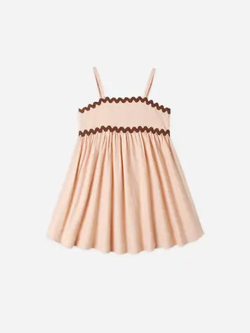 Rylee + Cru Ric Rac Dress Blush
