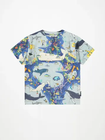 Molo Riley T-Shirt - Pixel Ocean
