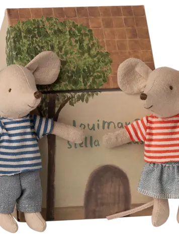 Maileg LouiMax and Stella, Little Brother and Sister Mice