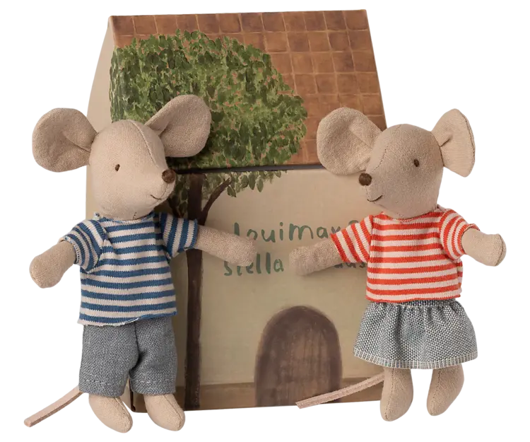 Maileg LouiMax and Stella, Little Brother and Sister Mice