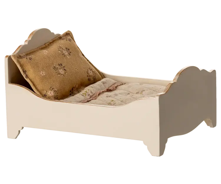 Maileg Maileg Bed, Parent Mouse - OFF WHITE