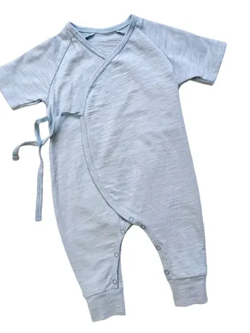Tane Organics Inc Flamé Kimono Romper - blue haze