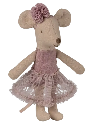 Maileg Ballerina Mouse, Little sister - HEATHER