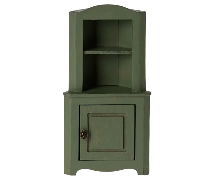 Maileg Maileg Corner Cabinet, Mouse - DARK GREEN