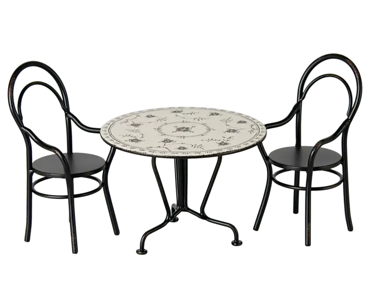 Maileg Maileg Dining Table Set w. 2 Chairs, Miniature