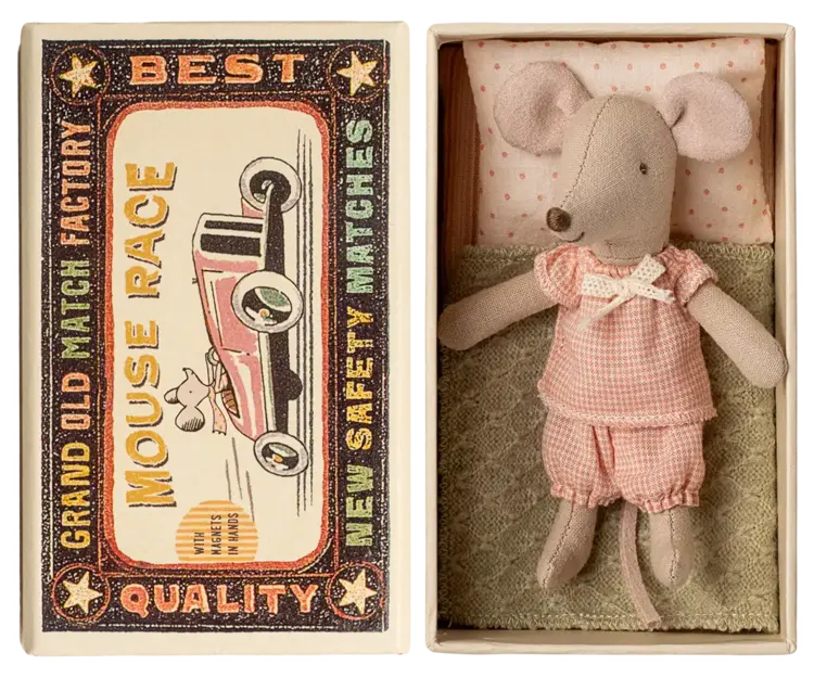 Maileg Little Sister, Mouse in Matchbox