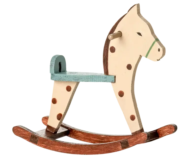 Maileg Rocking horse, Mouse - Spotted
