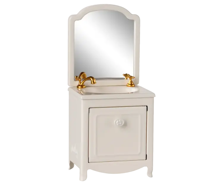 Maileg Sink dresser, Mouse - Off white